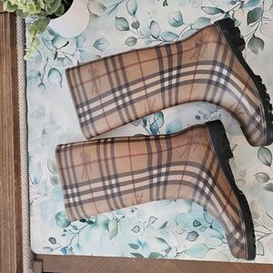 Burberry Plaid Rain Boots
